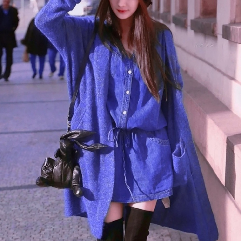 Acne studios raya purple cardigan